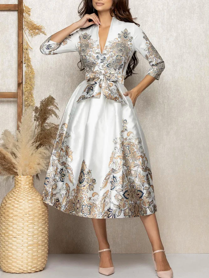 Regular Fit Cross Neck Elegant Midi Dress Wedding Witness System Inc Regular Fit Cross Neck Elegant Midi Dress Wedding Witness System Inc